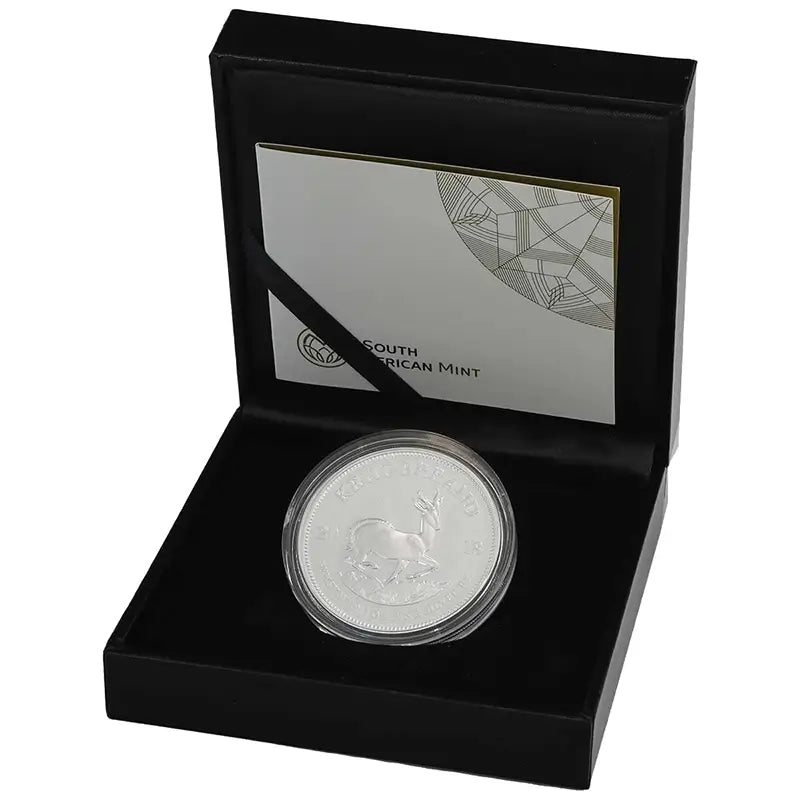 1oz Krugerrand Reverse Proof Silver Coin, celebrating 50 years of the iconic Krugerrand