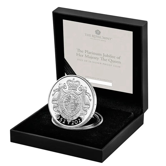 2022 Platinum Jubilee £5 Silver Proof Coin – Commemorating Queen Elizabeth II’s 70-Year Reign – The Royal Mint