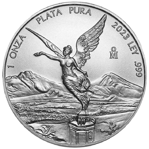 1oz Libertad Silver Coin from the Mexican Mint, showcasing classic Mexican artistry.