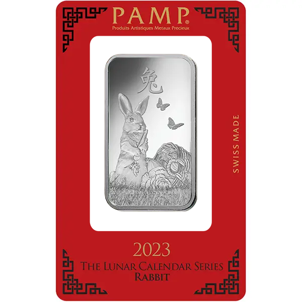 1oz Pamp Suisse 2023 Lunar Rabbit